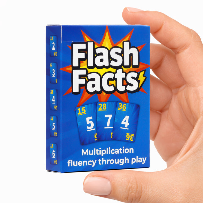 Flash Facts: Card-Slapping Multiplication Game A More Exciting Way to Practice Times Tables 1-4 Players & Ages 9+