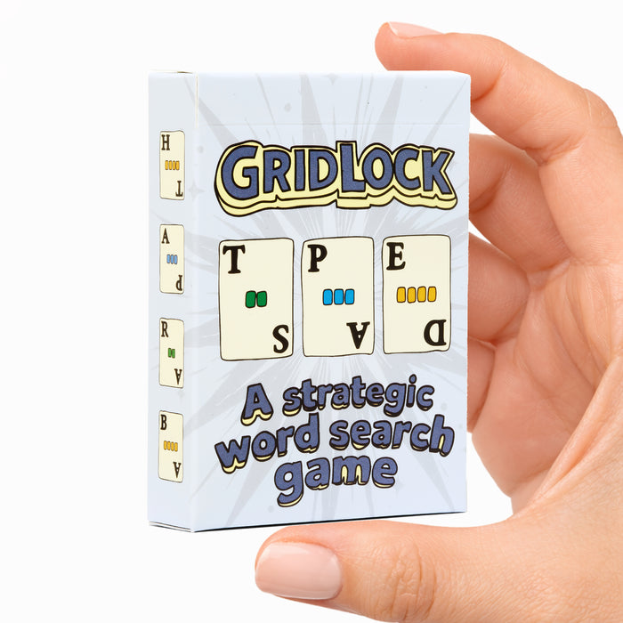 Gridlock: 1000s of Possible Words Fast-Paced Word Card Game for Adults 2-4 Players & Ages 12+